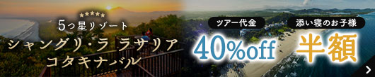 シャングリララサリア コタキナバル 40%off